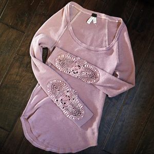 FREE PEOPLE Thermal Synergy Crochet Cuff Small